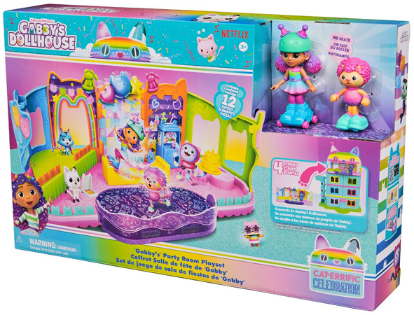 Gabi's Cat House Party Room Set mit Rampe und Eislaufbahn + Puppe und Figur