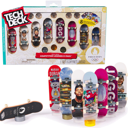 Tech Deck Set Competition Legends Paris 2024 8 Skateboards + Zubehör