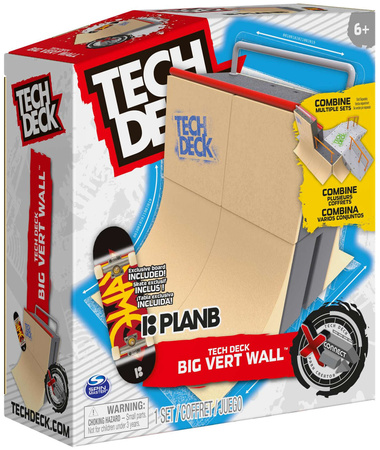 Tech Deck Fingerboard Big Vert Wall Rampenset + Skateboard