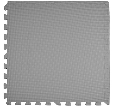 Humbi Schaumstoffbodenmatte 120x120 Großes wasserdichtes sicheres Schaumstoffpuzzle 4 Stück graphit, weiß
