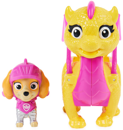 Paw Patrol Rescue Knights Ritter von Skye-Figur und Scorch-Drache