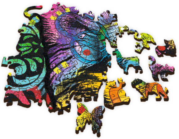 Trefl Holzpuzzle Buntes Hündchen 500 Elemente