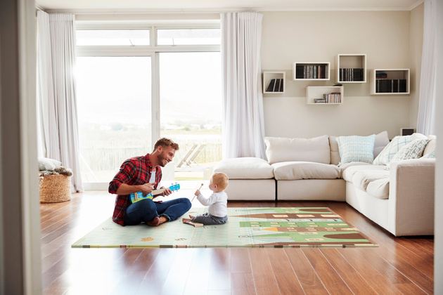 HUMBI Kinder Baby Spielmatte Krabbelmatte XPE Schaumstoff Doppelseitig Bildung