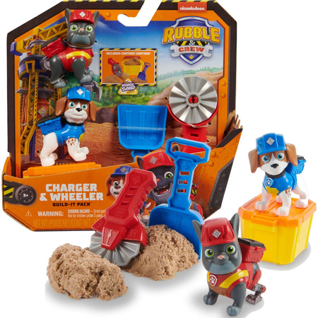 Paw Patrol Rubble und seine Crew Rubble&Crew Rubble Bagger Gelb Bulldozer Baufahrzeug mit Figur 6cm