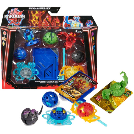 Bakugan Battle Pack Special Attack Nillious und Mantid + Bruiser Octogan Trox Figuren
