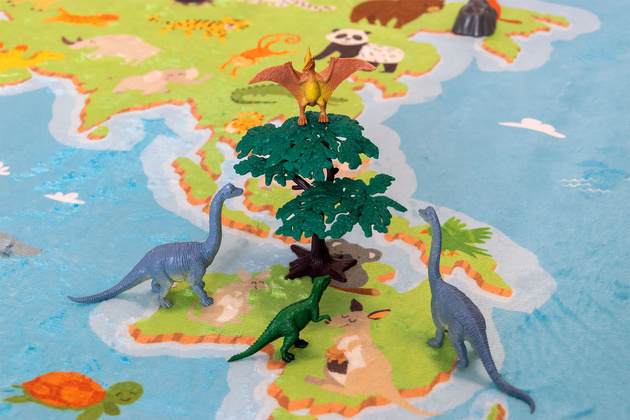 Savage set Wilder Satz von Dinosaurierfiguren in einem Behälter 40 Stück