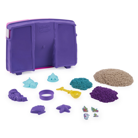 Kinetic Sand kinetischer Sandkoffer-Set Mermaid's Palace 3 Farben + Zubehör