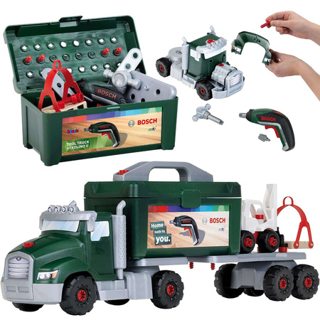 Großer Truck zum Drehen mit Bosch-Schraubendreher