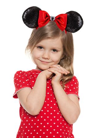 Pailletten Haarband Minnie Mouse Ohren mit Schleife