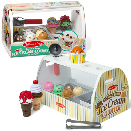 Eisdielen-Holzset 28 Teile Schaufel und Serviergerät