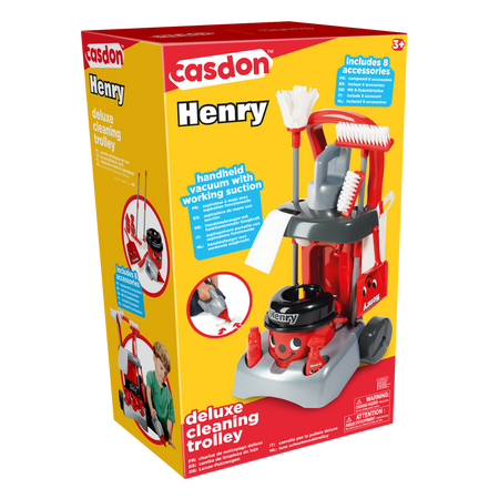 Casdon 674 Henry Deluxe Reinigungsset mit Staubsauger und Mopp