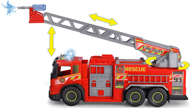 Dickie Volvo Big Red Fire Engine Riesenrettungswagen 51cm Licht Sound