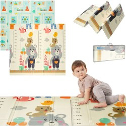 HUMBI Kinder Baby Spielmatte Krabbelmatte XPE Schaumstoff Doppelseitig Bildung
