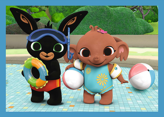 Trefl Puzzle 4in1 Merry Bing buntes Puzzle für die Kleinsten ab 3