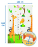 Humbi Doppelseitig faltbare Lernmatte aus XPE-Schaumstoff 120x180x0,8cm Giraffen, Masern, Teddybären, Füchse, Hirsche