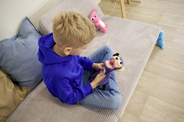 ScreamerZ Interactive Screamer Maskottchen Lila Affe mit Sound