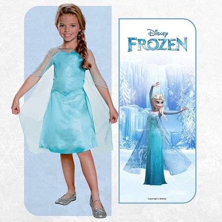 Disney Karnevalskostüm Die Eiskönigin Elsa Gefrorene Prinzessin 110-122 cm (5-6 Jahre)