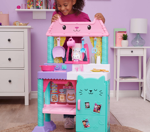 Gabby's Dollhouse Küche Kochen mit Gabby Cakey interaktive Küche 90cm 23 Elemente