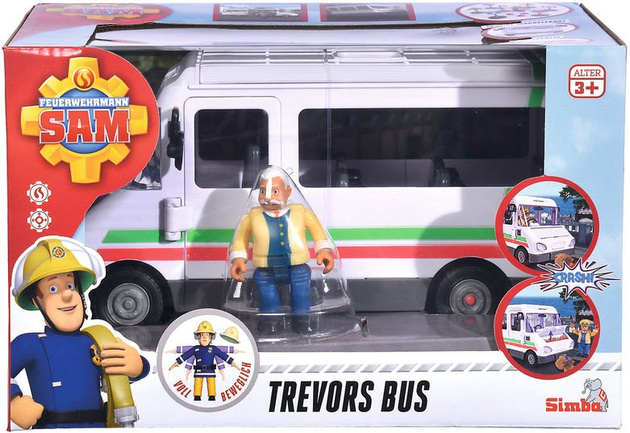 Simba Fireman Sam Trevor's Bus mit Figur und Zubehör
