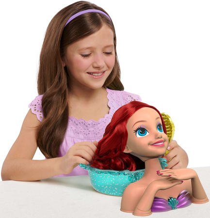 Deluxe Disney Prinzessin Ariel Ariel kleine Meerjungfrau +Zubehör Großer Kopf Styling und Kämmen Puppe