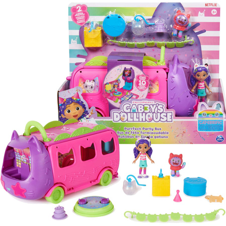 Gabi's Cat House Party Bus Gabby Puppenfigur DJ Catnip und Zubehör
