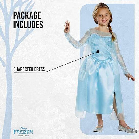 Kinder Karnevalskostüm Disney Frozen Die Eiskönigin Elsa 94-109 cm 3-4 Jahre alt