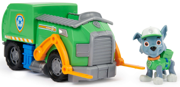 Paw Patrol 2-in-1 Rocky's Müllwagen mit Öko-Figur