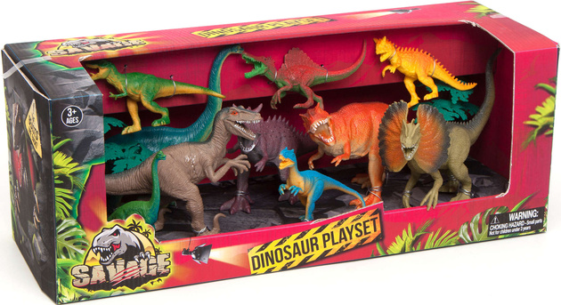 Set mit Dinosaurierfiguren + Zubehör 12 Stück