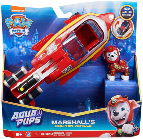 Spin Master Paw Patrol Aqua Pups Delphin-Fahrzeugset mit Marshall-Figur