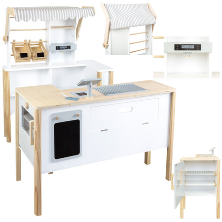 Kleiner fußfrischer Kindermarktstand, Küche, Café, Stand, Imbissstand, Kiosk 