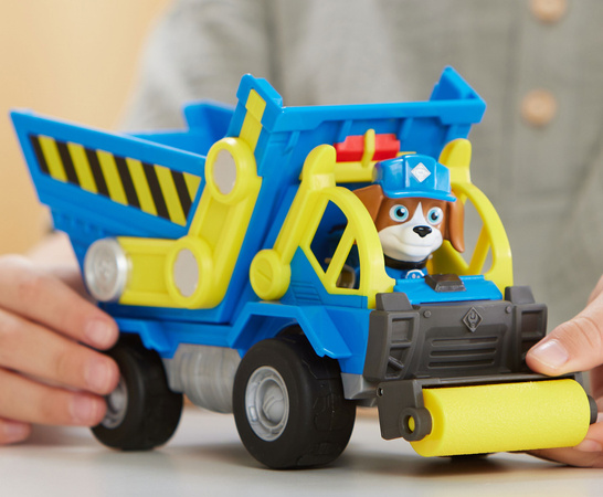 Paw Patrol Rubble Charger Baufahrzeug Roter Heppo Grabber mit Figur 6cm