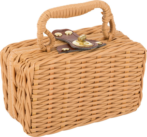 Weiden-Picknickkorb Porzellan-Kaffeetassen-Set