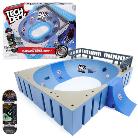 Tech Deck Fingerboard Set Daewon Mega Bowl Rampe + Skateboard Zubehör