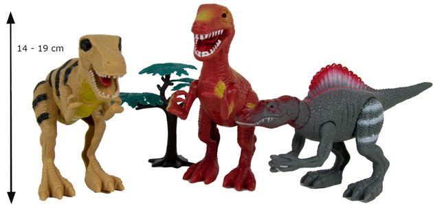 Dinosaurier-Figurenset mit Licht und Geräuschen 3 Stück