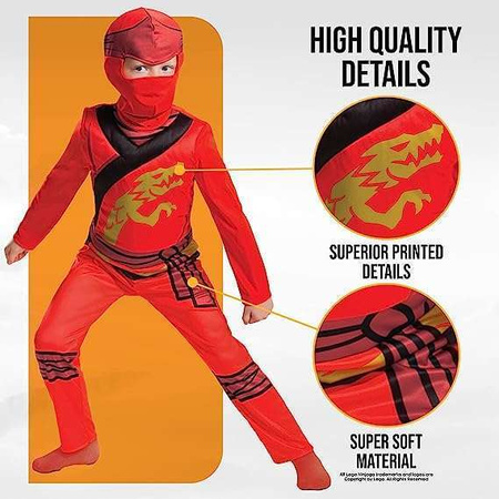 Kinder Faschingskostüm Lego Ninjago Kai 127-136 cm 7-8 Jahre alt