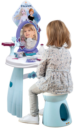 Disney Gefrorene Eiskönigin Toilette mit Hocker und Spiegel 2in1 + 10 Zubehör