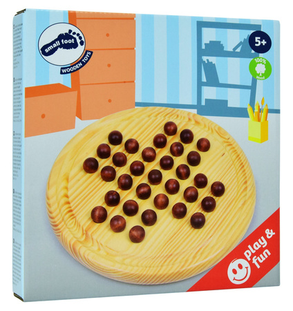 Solitaire Holzkugel-Strategie-Brettspiel für 1 Spieler Small Foot