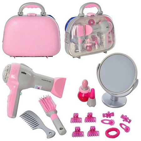 Braun Friseurkoffer für Kinder Klein