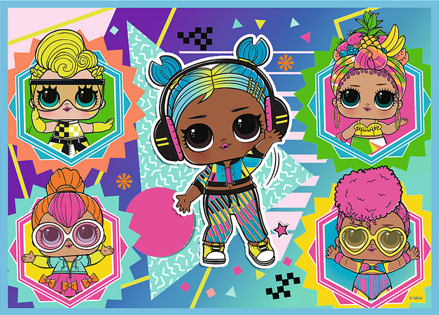 Puzzle 4in1 Treffen Sie die L-Puppen.O.L. Überraschung! 207 Elemente