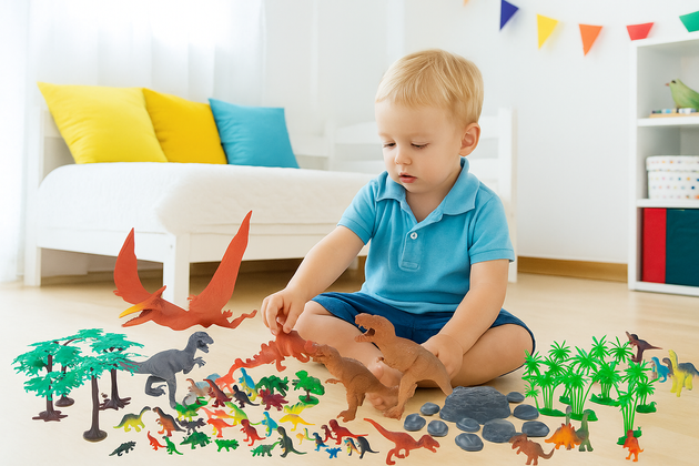 Savage Satz von Dinosaurier-Figuren in einem Behälter 55 Stück