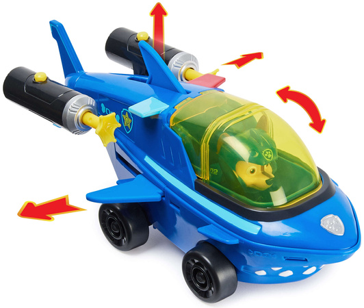 Spin Master Paw Patrol Aqua Pups Hai-Fahrzeug-Set mit Chase-Figur