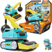Paw Patrol Rubble und seine Crew Rubble&Crew Motorbauwagen Blau Zerstörungskugel mit Figur 6cm