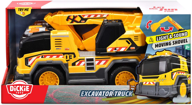 Baufahrzeug Interaktiver Orange Baggi 30cm Licht Sound