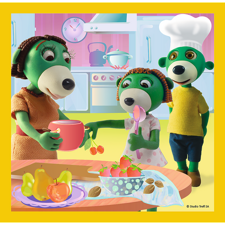 Trefl 34850 Puzzle 3in1 Die Treflik Familie