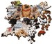 Trefl Holzpuzzle Hund Freundschaft 1000 Elemente