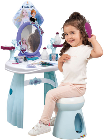 Disney Gefrorene Eiskönigin Toilette mit Hocker und Spiegel 2in1 + 10 Zubehör