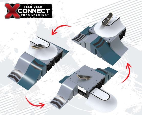 Tech Deck Fingerboard Speedway Hop Ramp + Skateboard Set