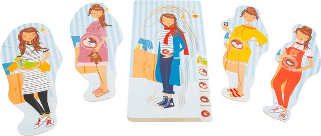 Small Foot Educational Holzpuzzle Schwangerschaft Stadien der Schwangerschaft