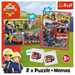 Puzzle 2in1 + Memory Team Feuerwehrmann Sam Trefl 3+