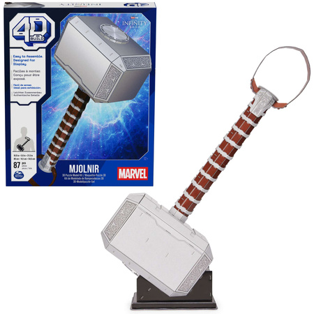 Puzzle 4D Build Marvel Hammer of Thor Mjolnir 3D Modell zum Zusammenbauen